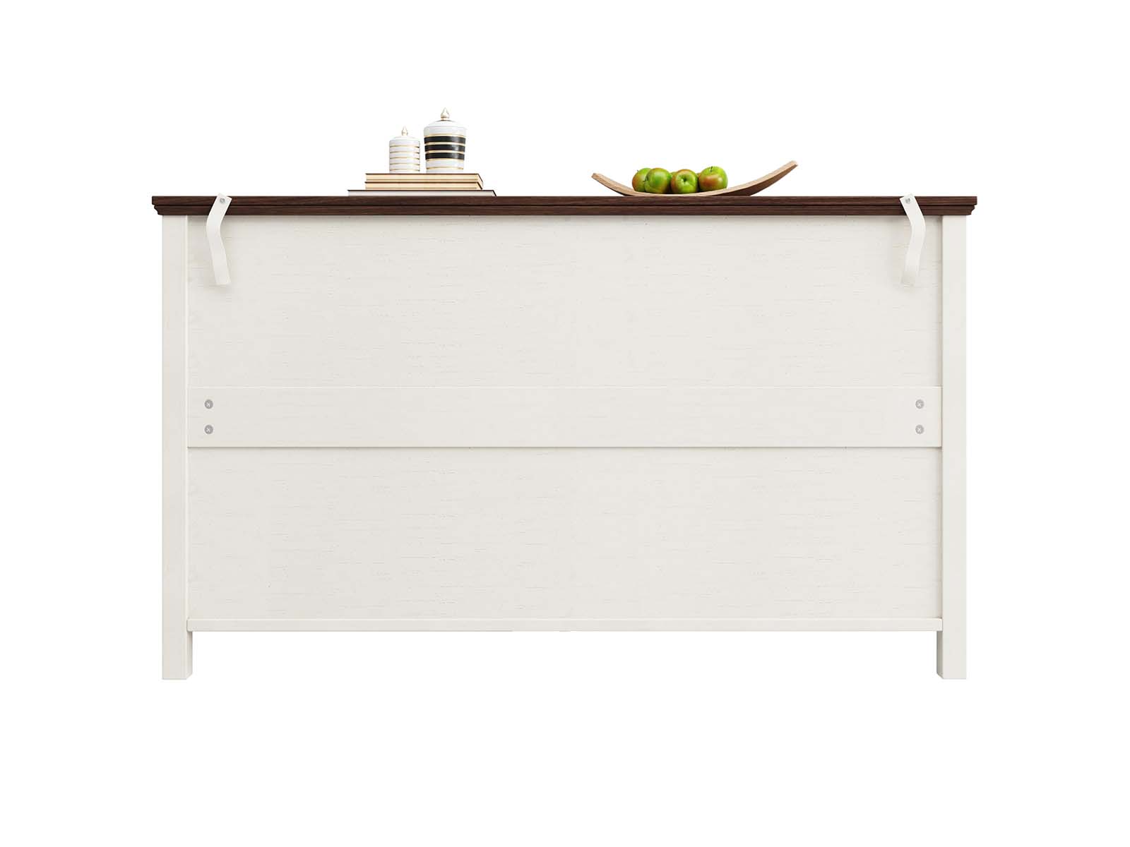 8-Drawer Chest - White & Rustic Wood