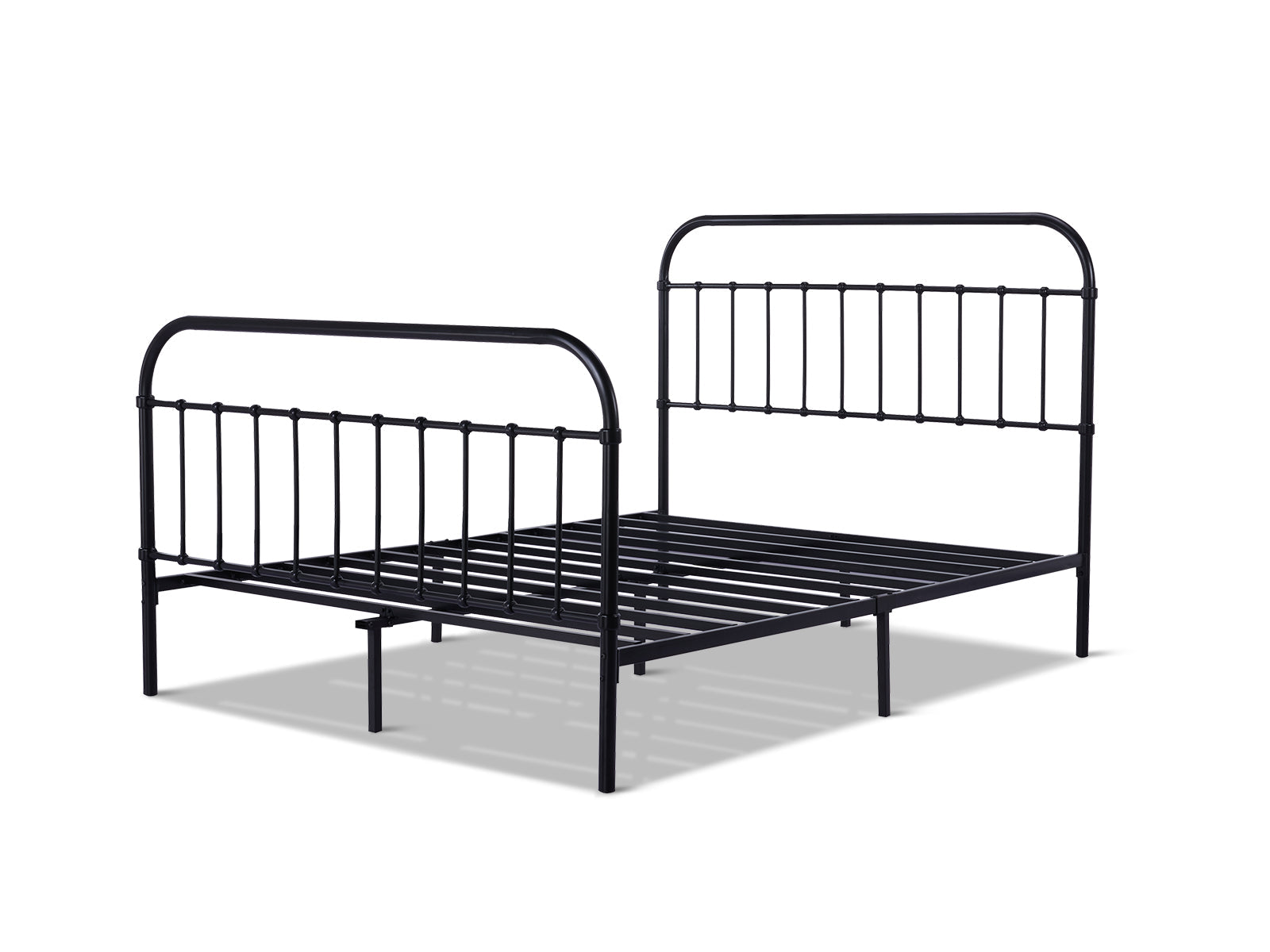 Darcy High Back Metal Bed Frame Black - King