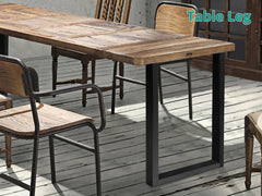 DS Box-Shape Metal Table Legs Large - Set of 2