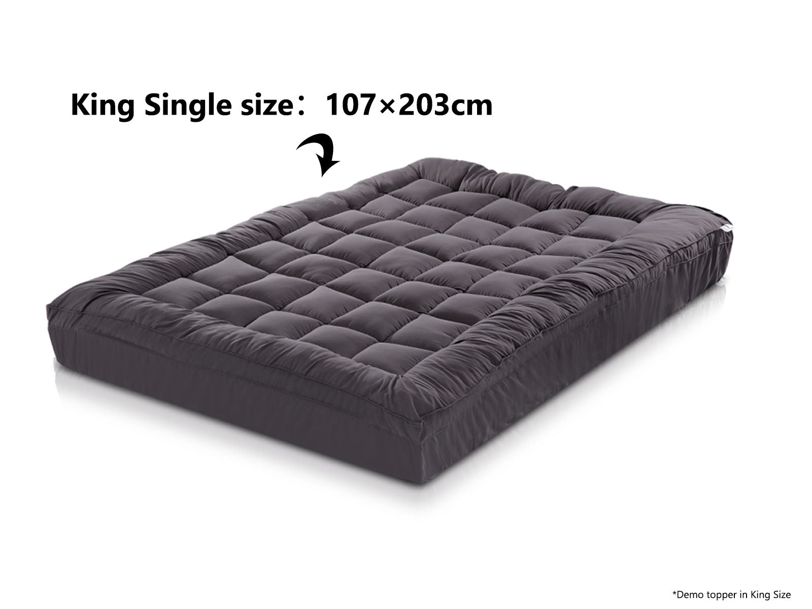 Bamboo Charcoal Mattress Topper - King Single