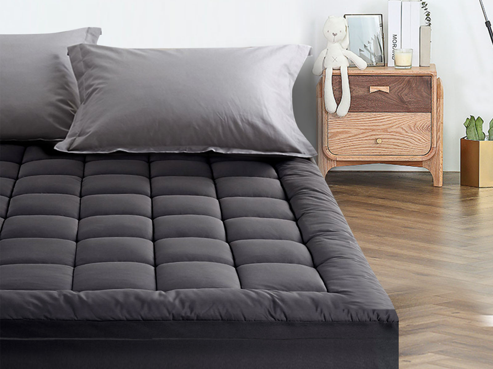 Bamboo Charcoal Mattress Topper - King Single