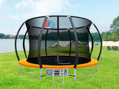 Arc Trampoline Orange with Basketball Hoop - 12ft