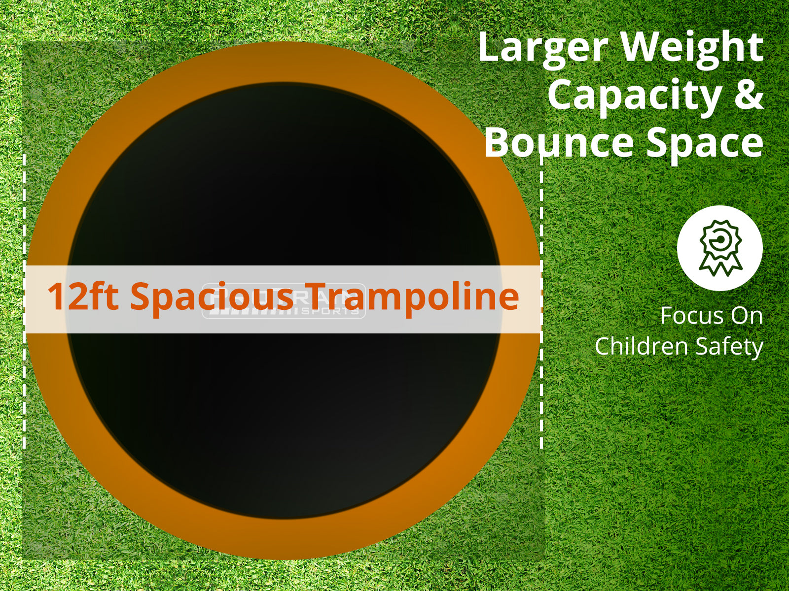 Arc Trampoline Orange - 12ft