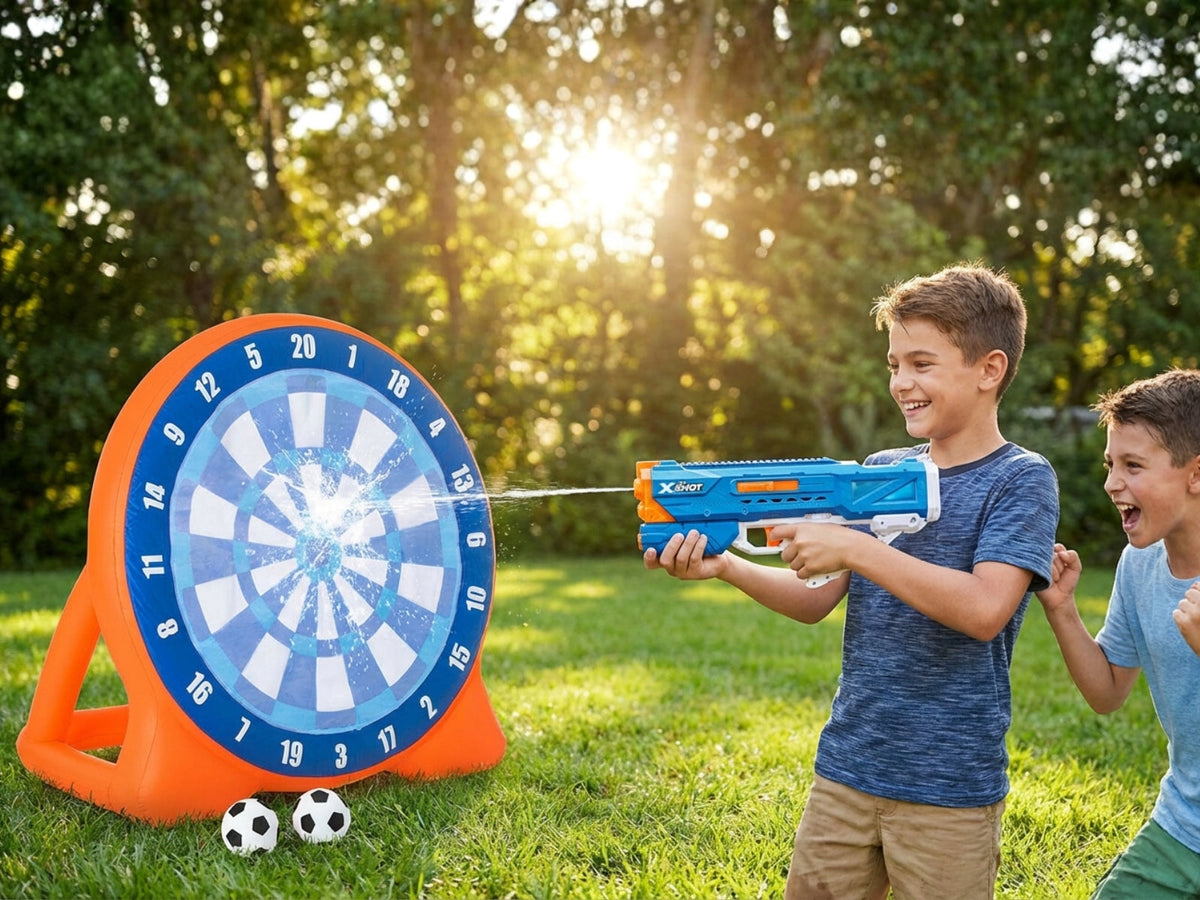 Bestway  Inflatable Dartboard  + ZURU X-Shot Water Fast-Fill Small Motor Soaker