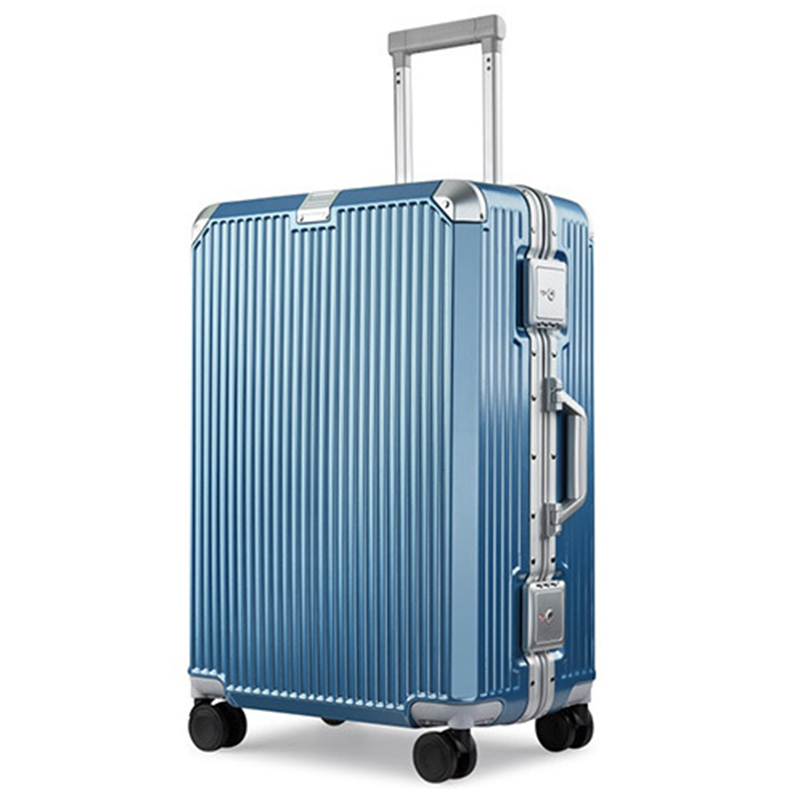 2-Piece PC & Alu Luggage Set - Ice Blue