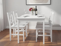 Ajax 5-Piece Dining Set - White