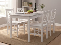 Ajax 5-Piece Dining Set - White