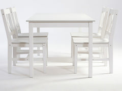Ajax 5-Piece Dining Set - White