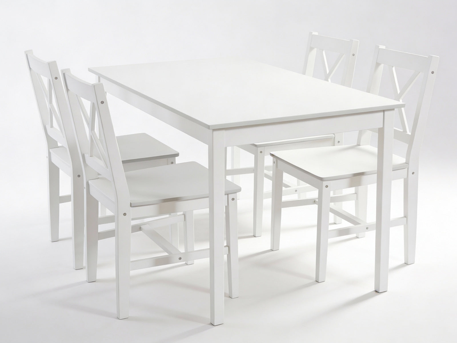 Ajax 5-Piece Dining Set - White