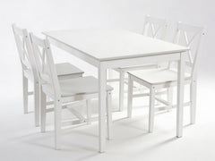 Ajax 5-Piece Dining Set - White