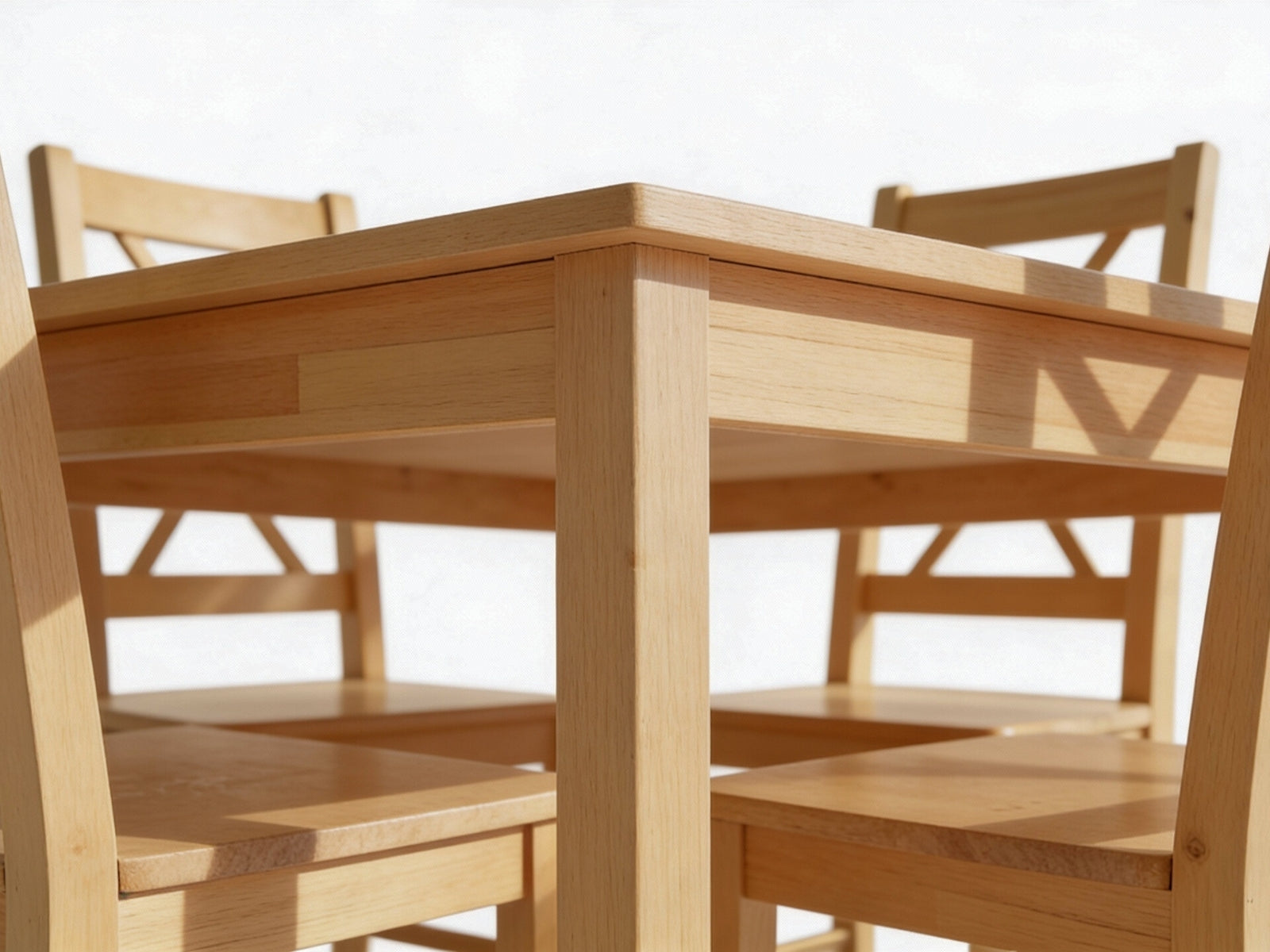 Ajax 5-Piece Dining Set - Natural Wood