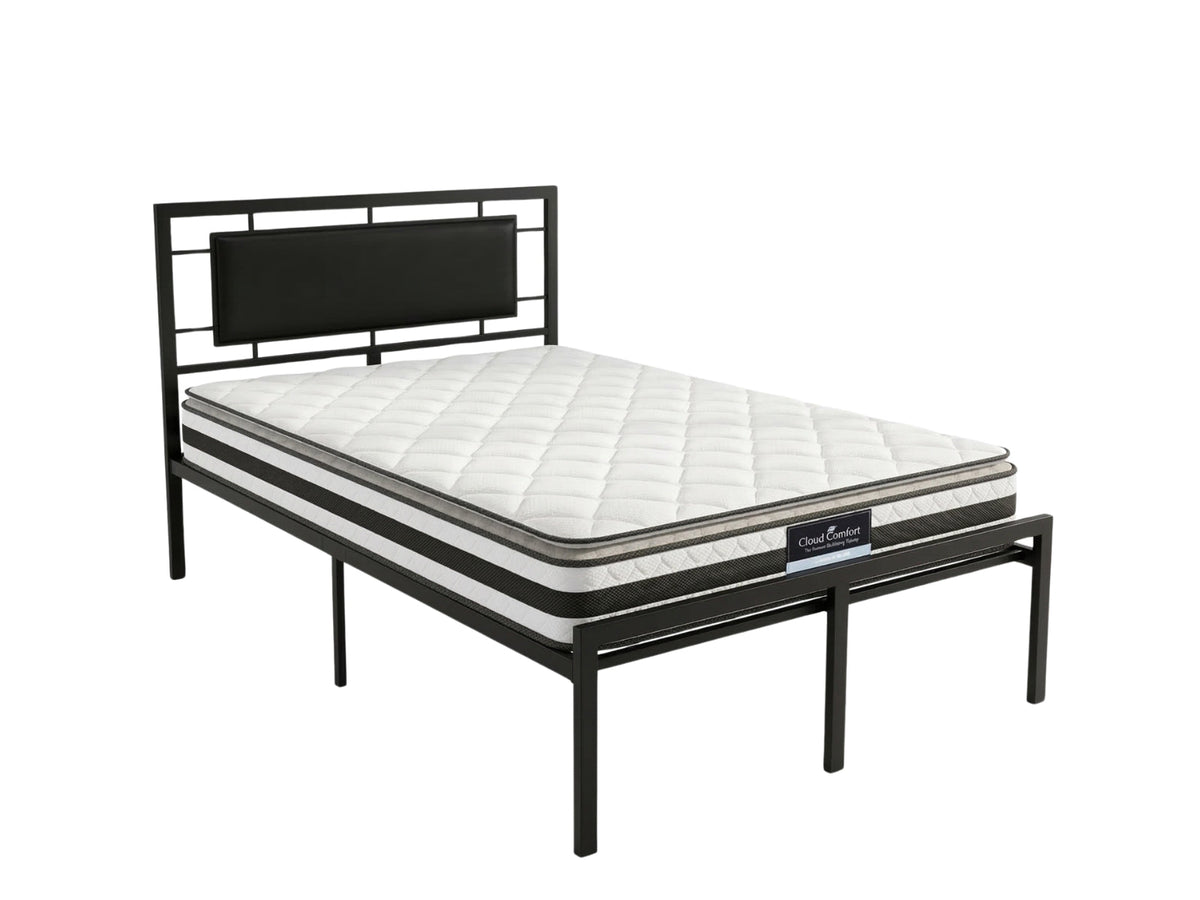 Dakota Metal Bed Frame & Bon21 Mattress - King Single