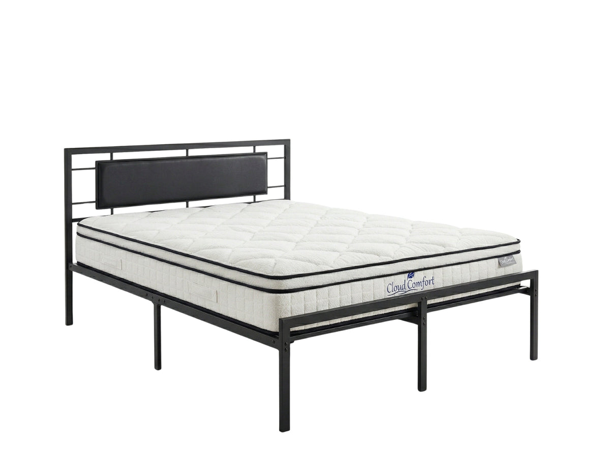 Dakota Metal Bed Frame & Boucle22 Mattress - Double