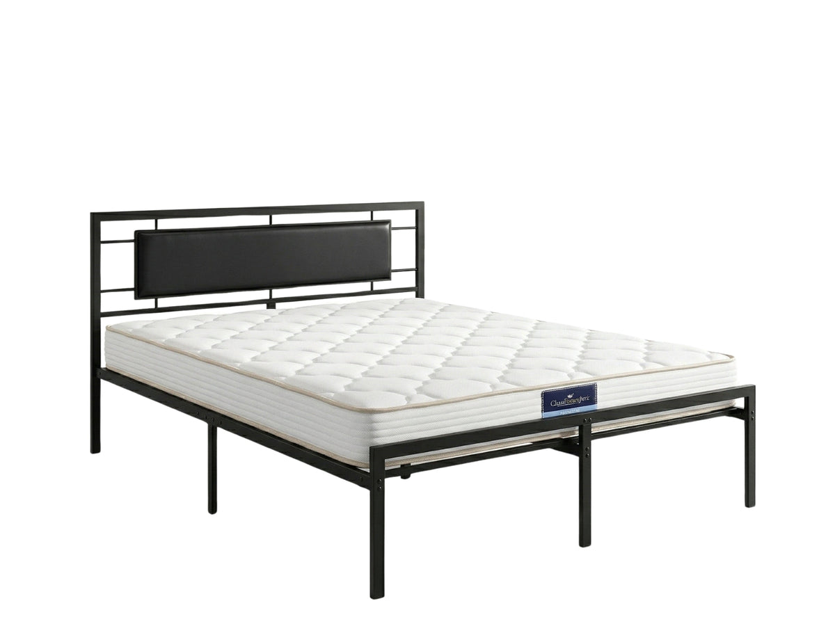 Dakota Metal Bed Frame & PIL20 Mattress with Pillows - Double
