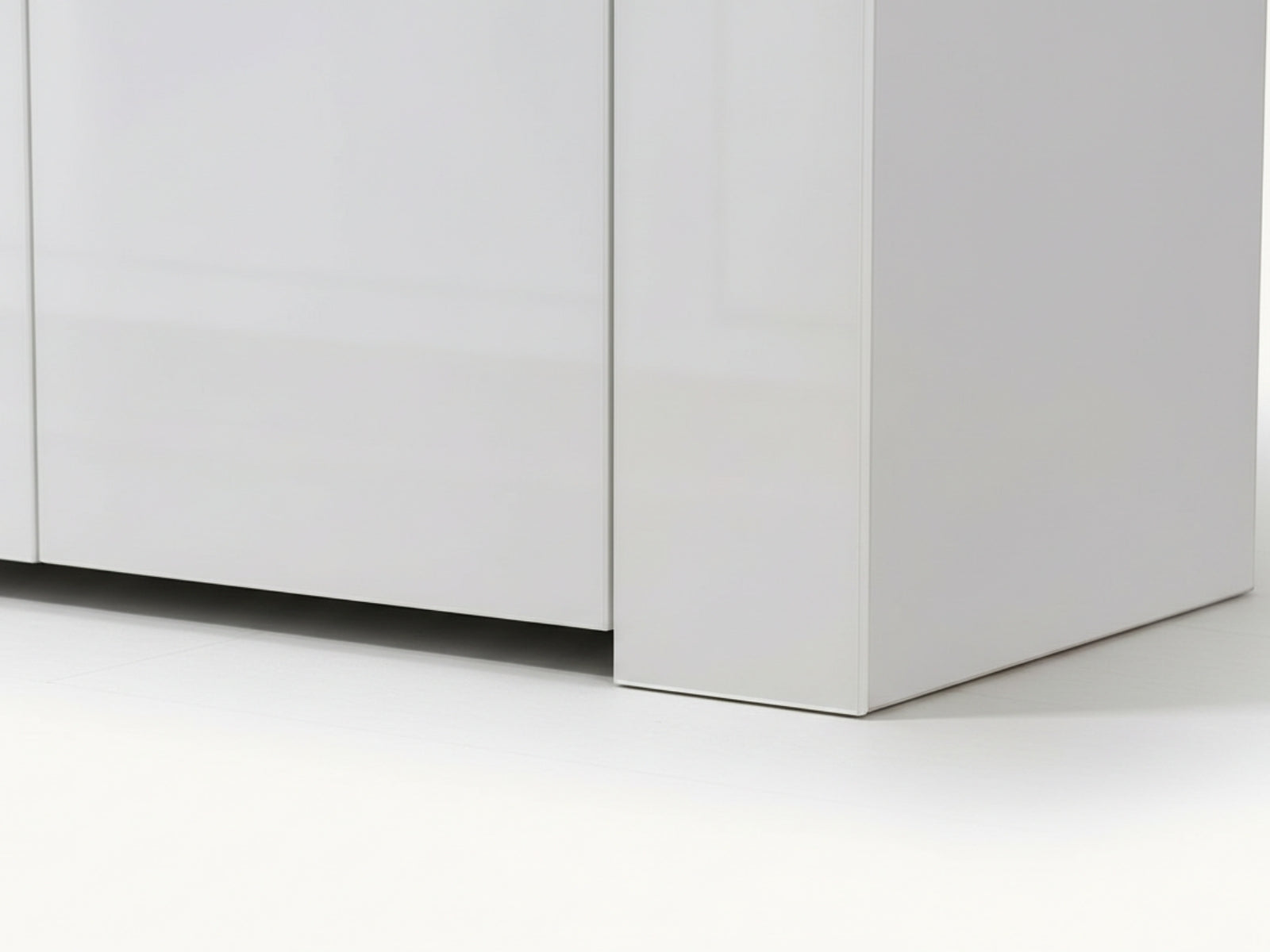 Anshos Storage Cabinet with LED Light - White