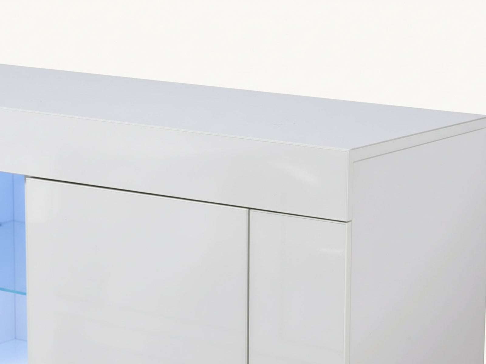Anshos Storage Cabinet with LED Light - White