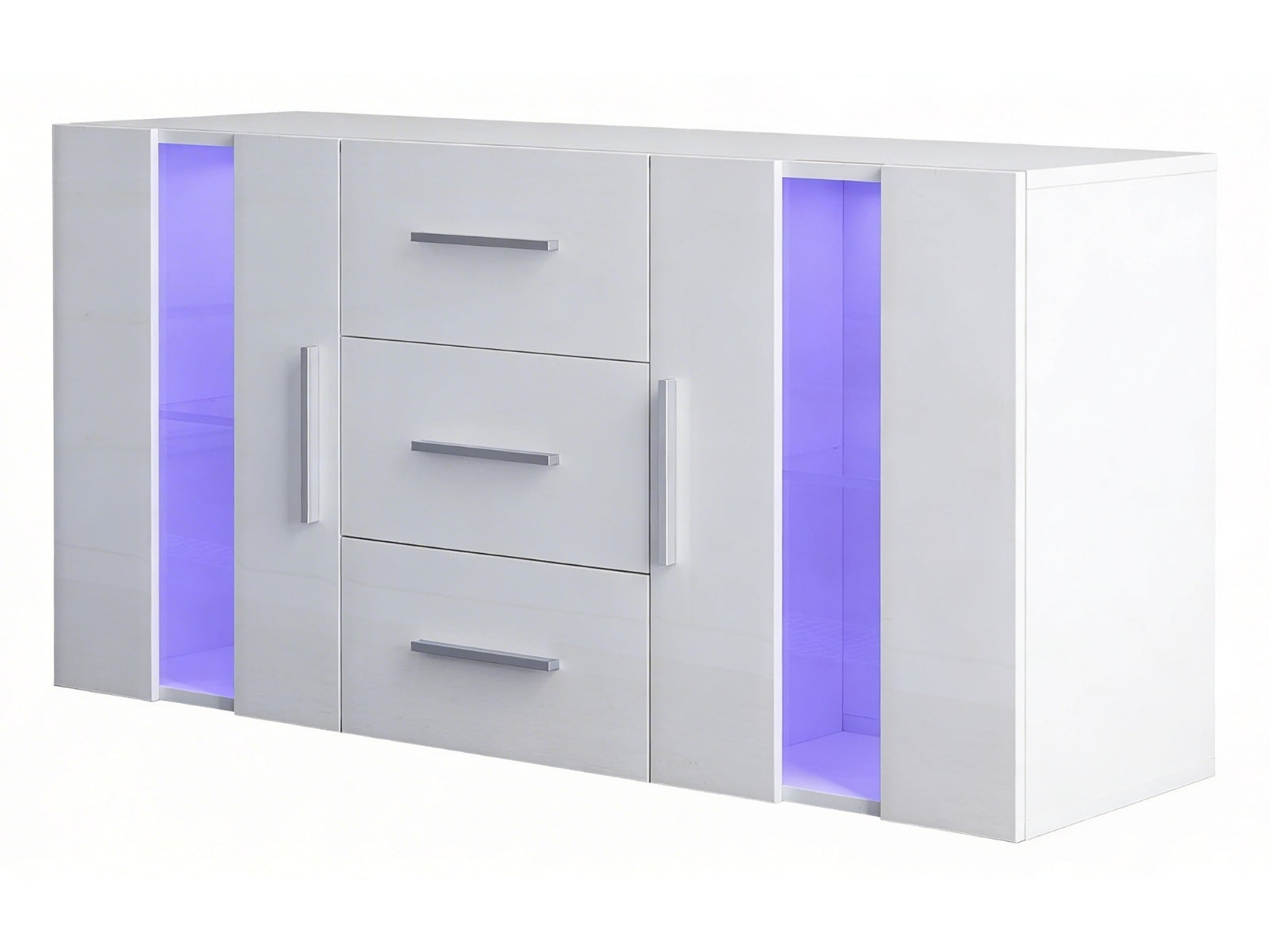 Anshos White Sideboard with LED Light - 135 cm