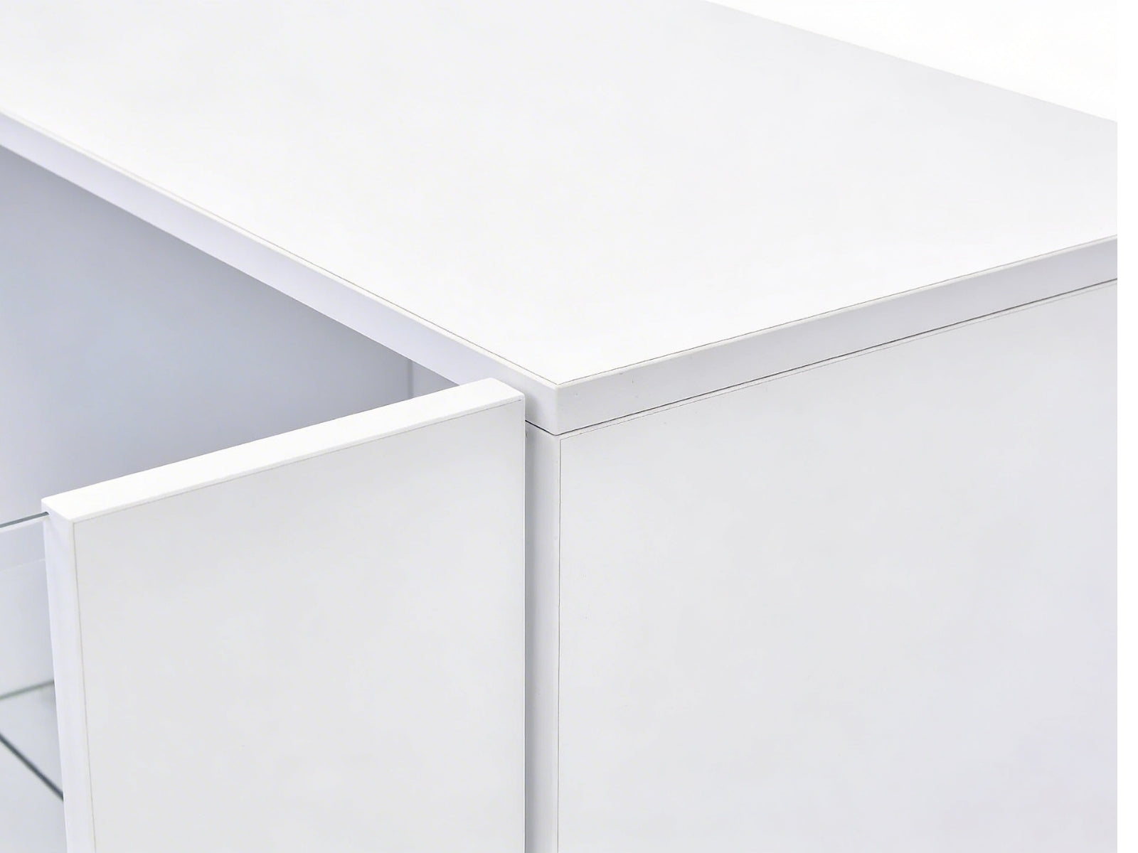 Anshos White Sideboard with LED Light - 135 cm
