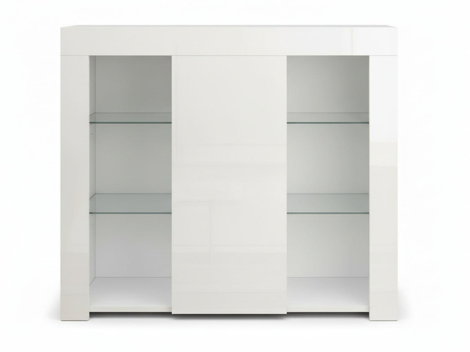 Anshos Side Cabinet with LED Light - White