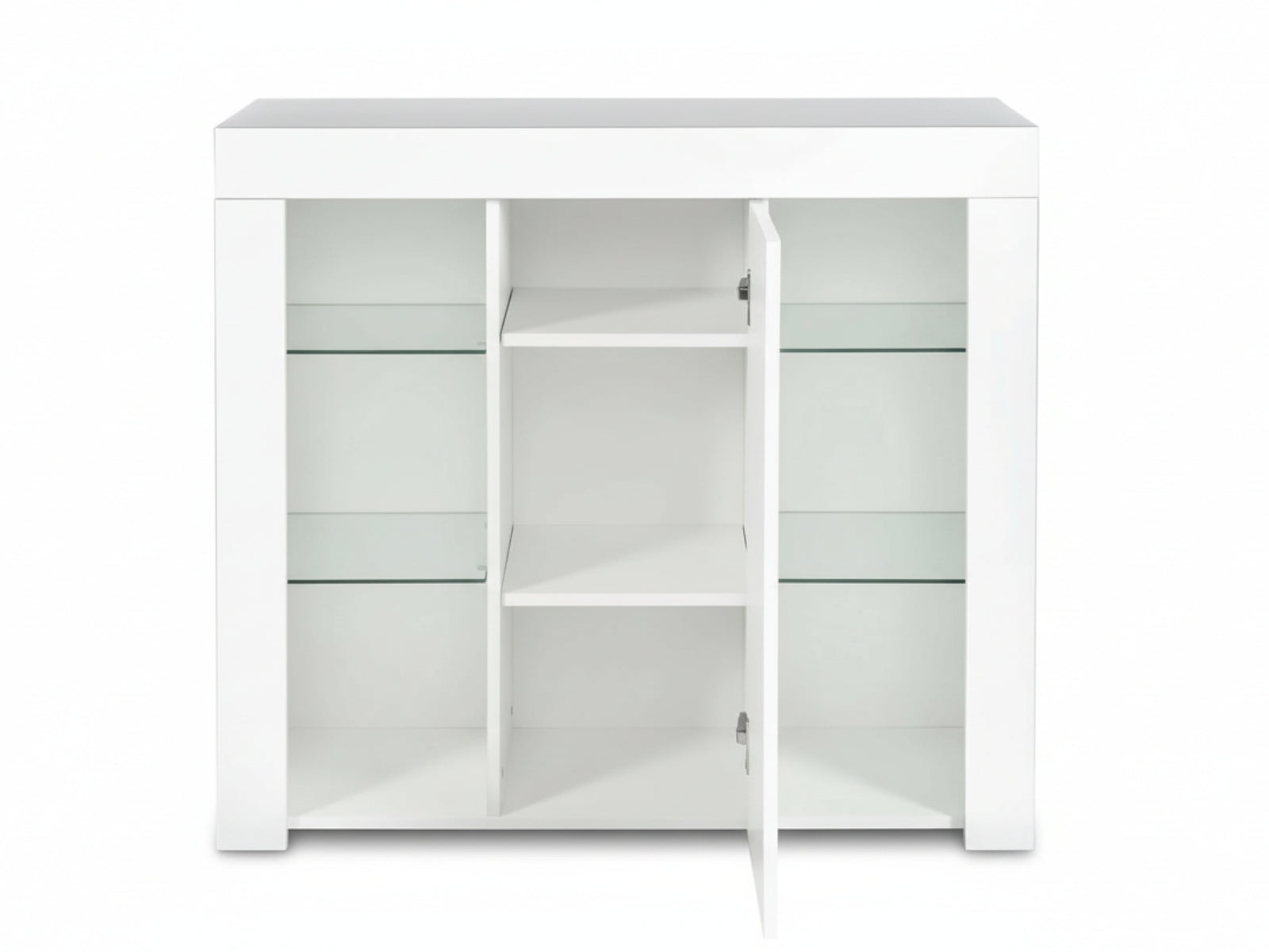 Anshos Side Cabinet with LED Light - White