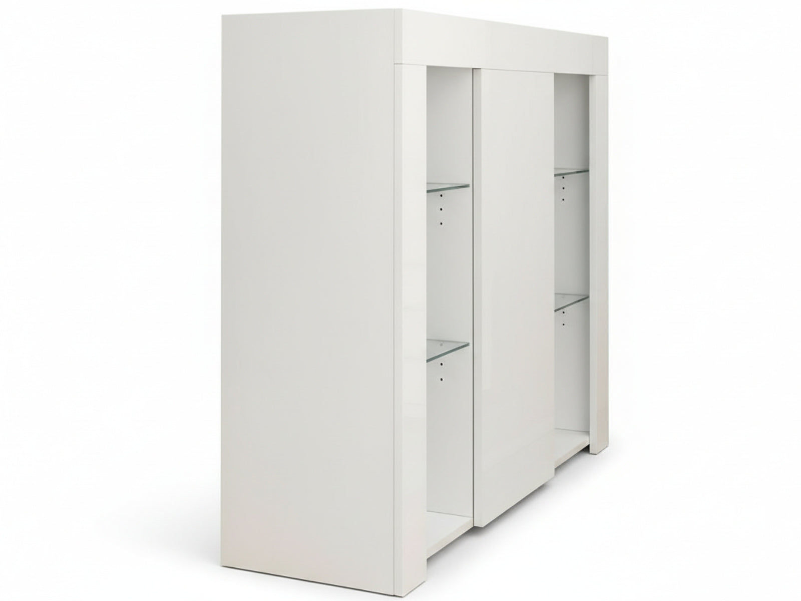 Anshos Side Cabinet with LED Light - White