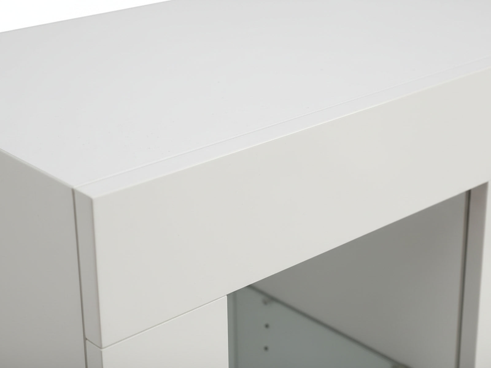 Anshos Side Cabinet with LED Light - White