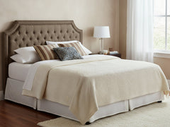 Calwa Linen Headboard Brown - Double