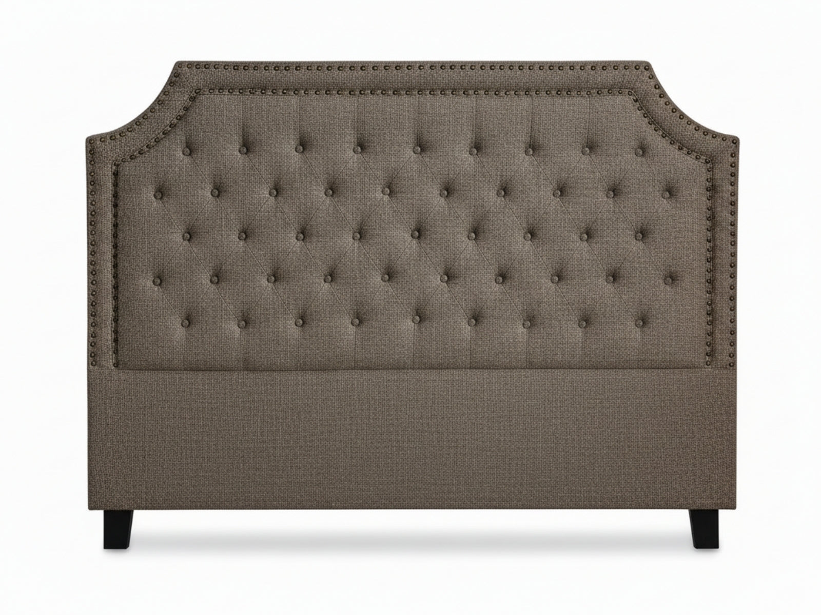Calwa Linen Headboard Brown - Double