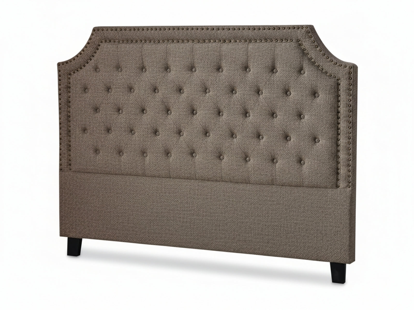 Calwa Linen Headboard Brown - Double