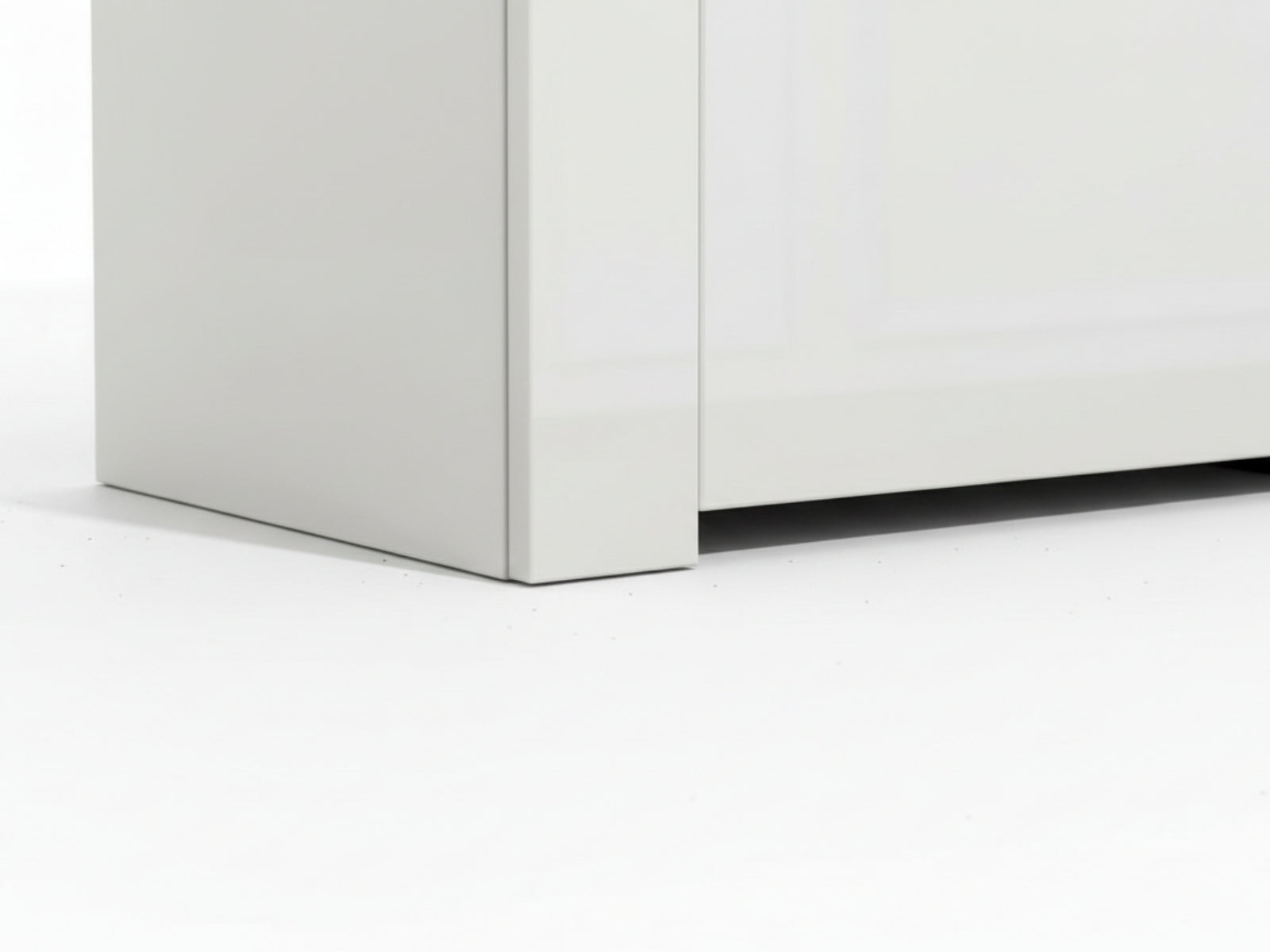 Anshos White 2-Door Buffet with LED Light - 108 cm