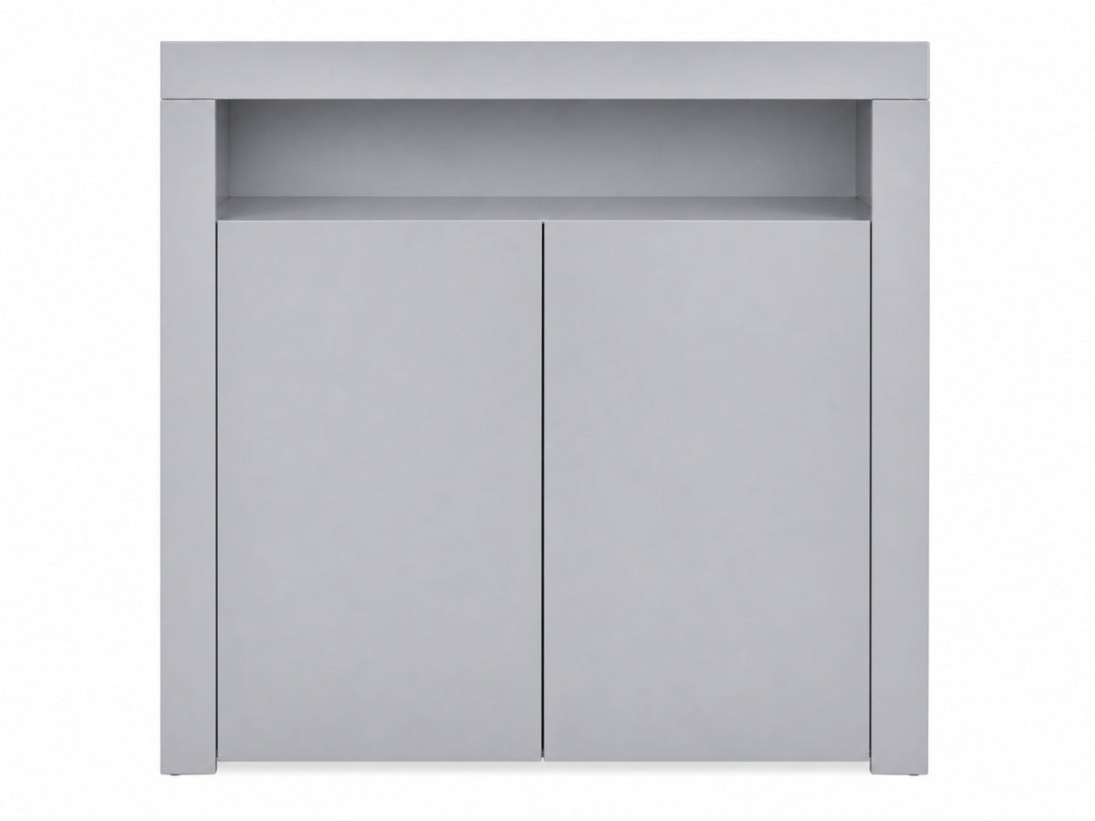 Anshos Buffet with LED Light White & Grey - 108 cm