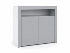 Anshos Buffet with LED Light White & Grey - 108 cm