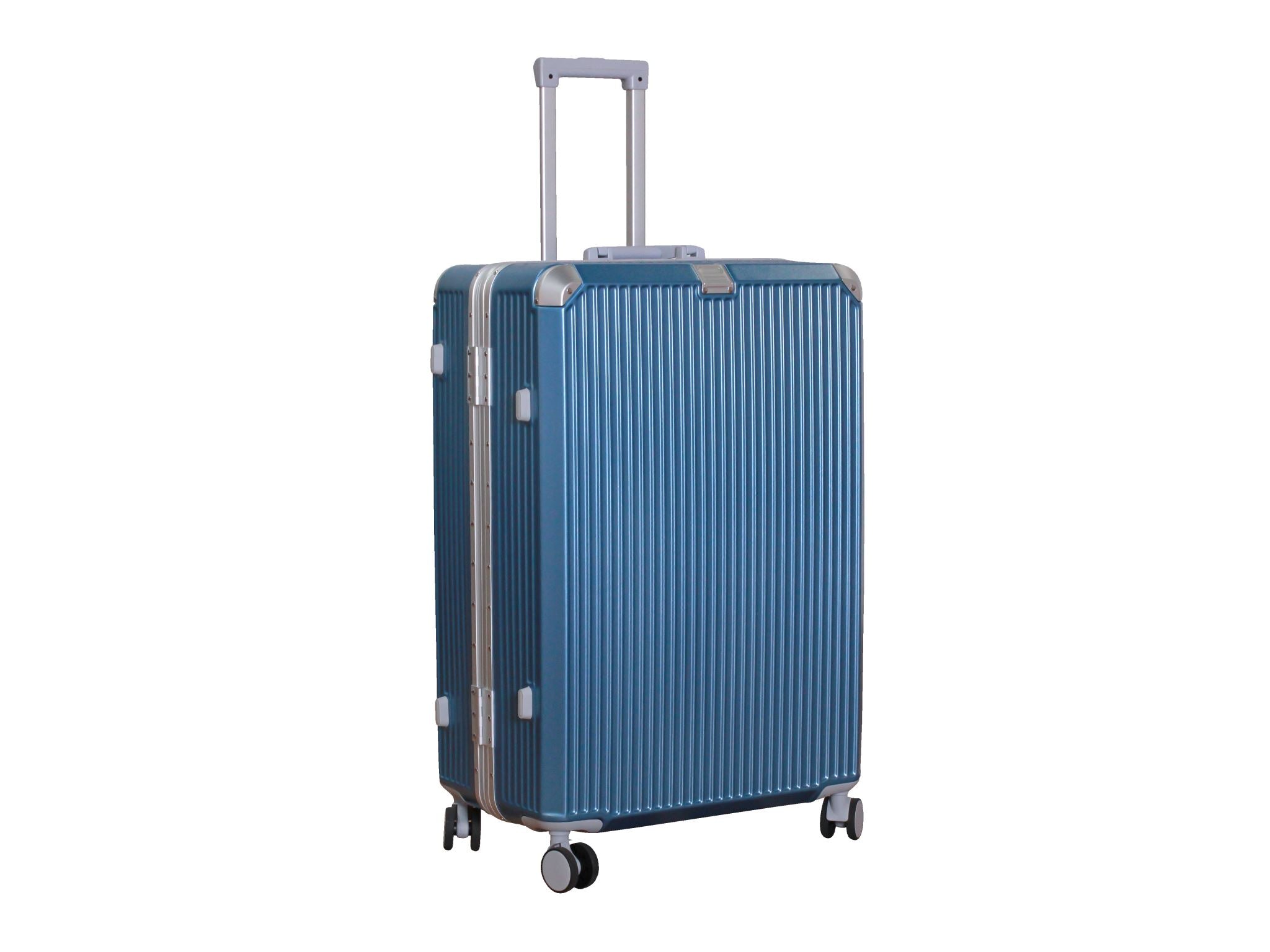 2-Piece PC & Alu Luggage Set - Ice Blue