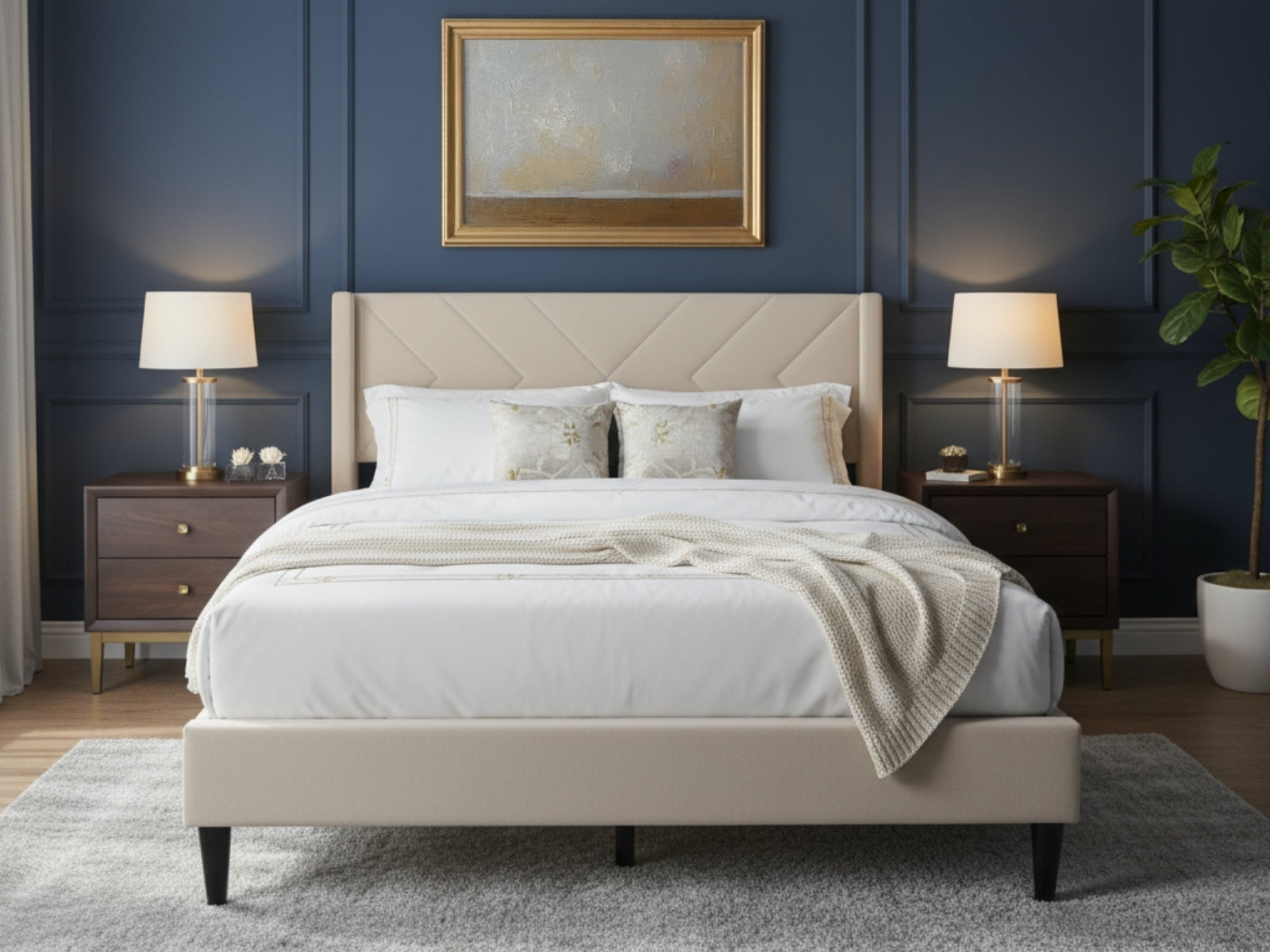 Breezy Bed Frame Beige - Double