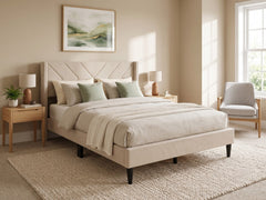 Breezy Bed Frame Beige - Double