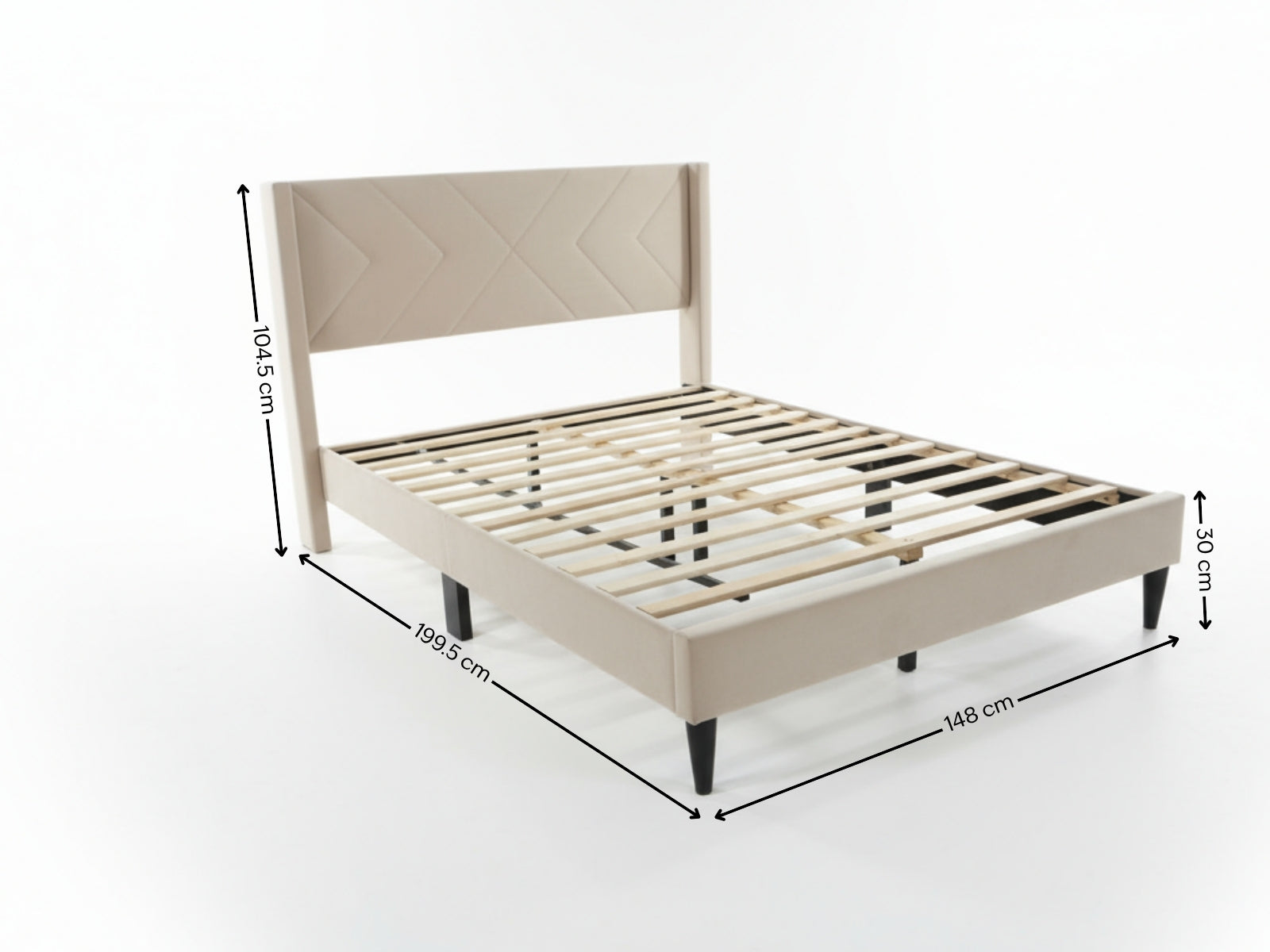Breezy Bed Frame Beige - Double