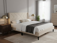 Breezy Bed Frame Beige - Queen