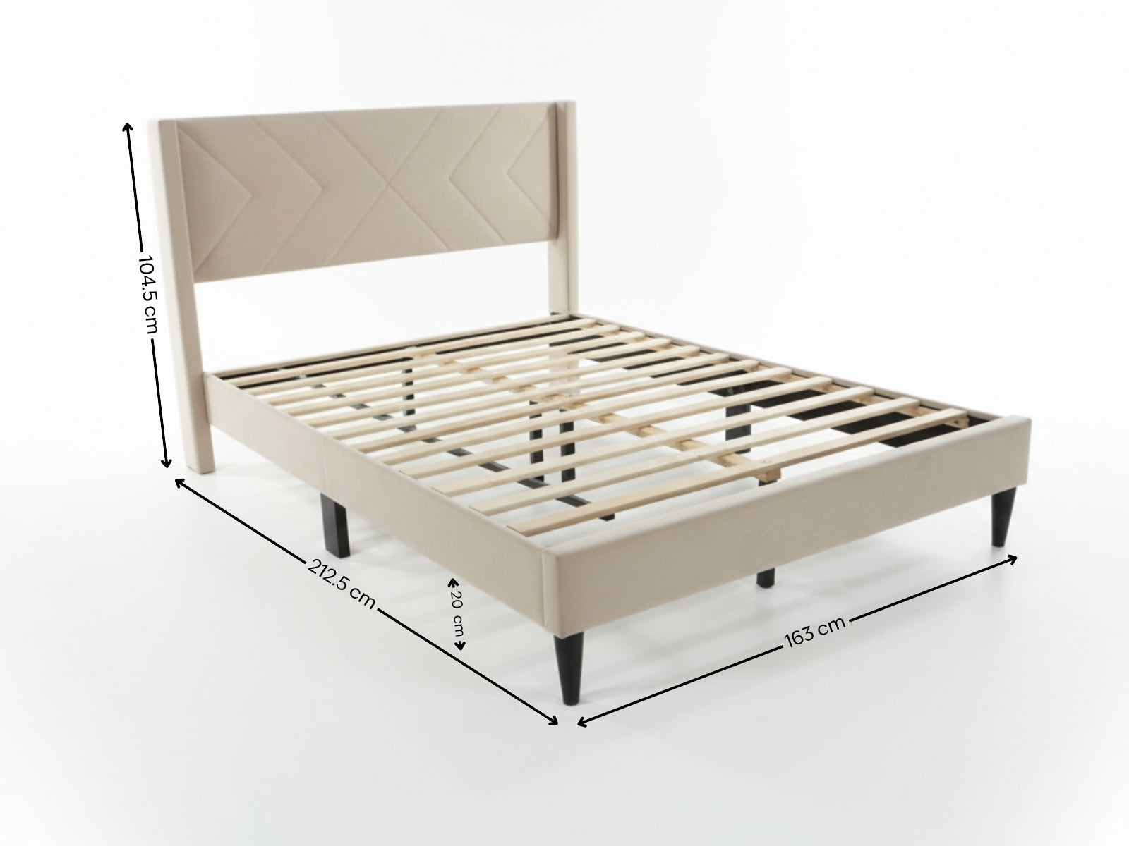 Breezy Bed Frame Beige - Queen