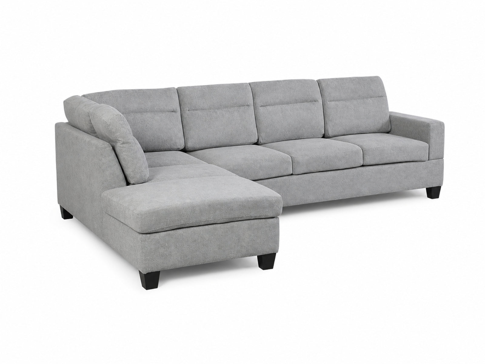 Delano Sectional Linen Sofa with Left Chaise - Grey