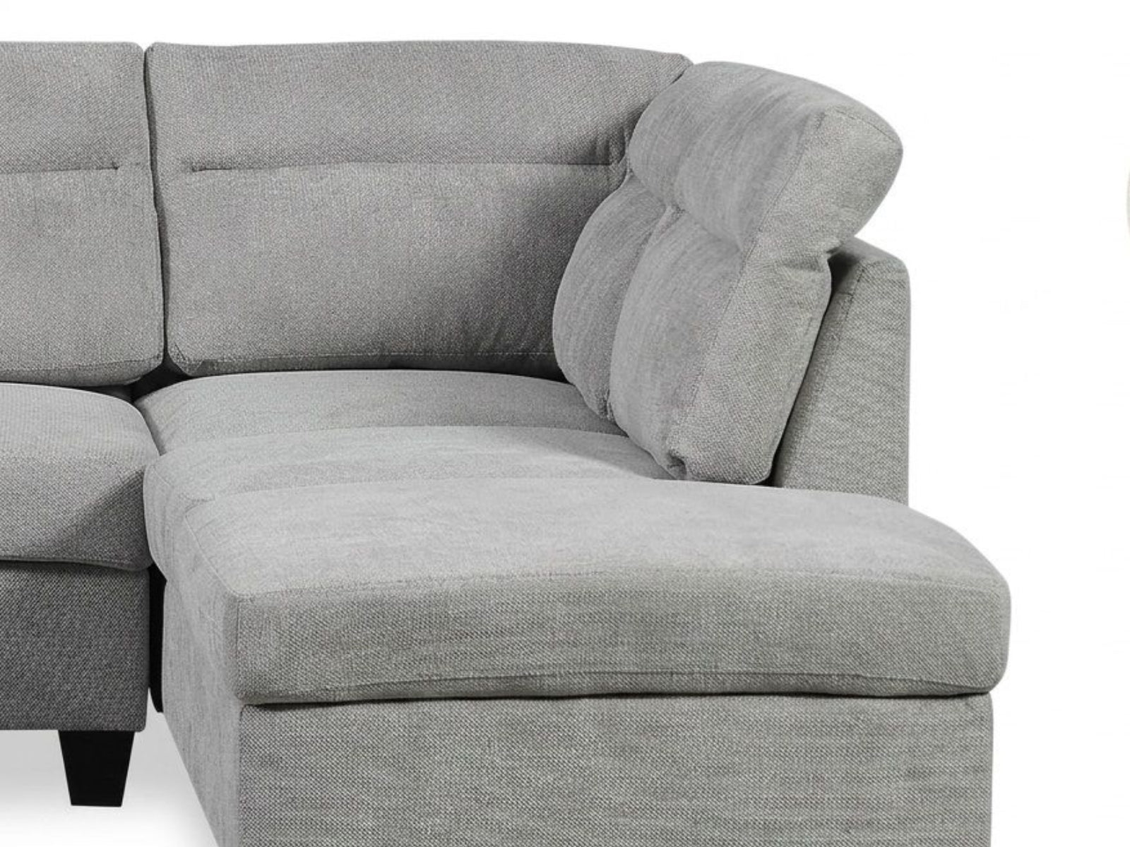 Delano Sectional Linen Sofa with Right Chaise - Grey