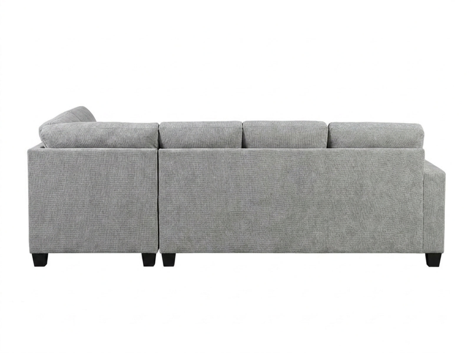 Delano Sectional Linen Sofa with Right Chaise - Grey