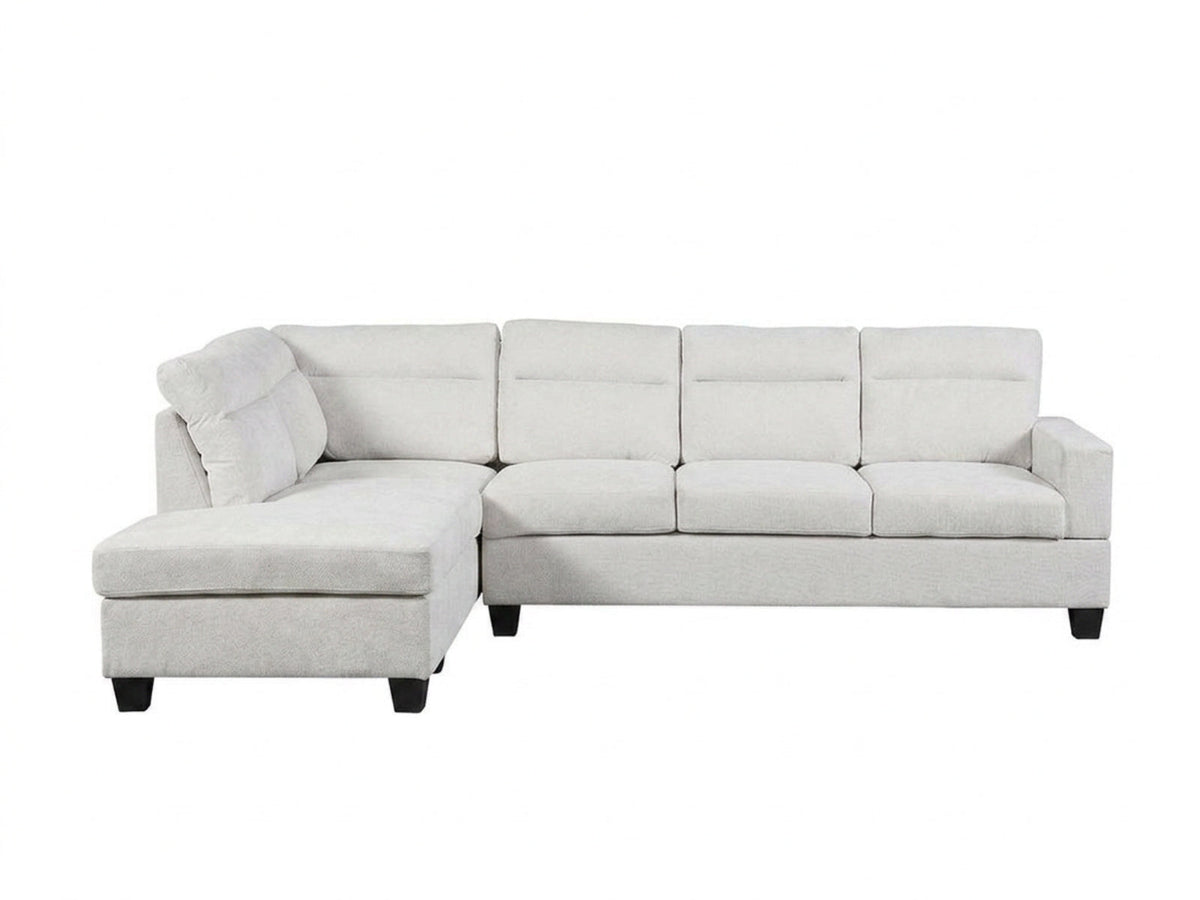 Delano Sectional Linen Sofa with Left Chaise - Beige