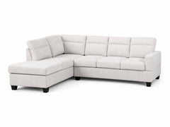 Delano Sectional Linen Sofa with Left Chaise - Beige