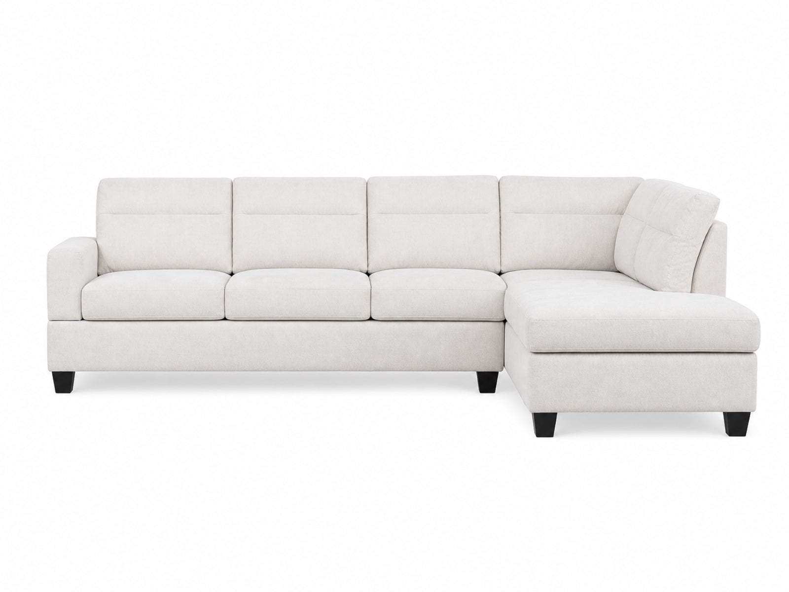 Delano Sectional Linen Sofa with Right Chaise - Beige