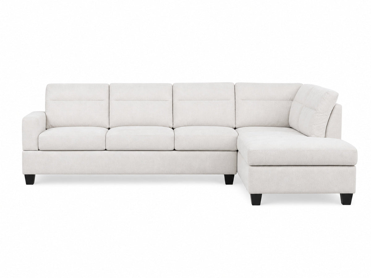 Delano Sectional Linen Sofa with Right Chaise - Beige