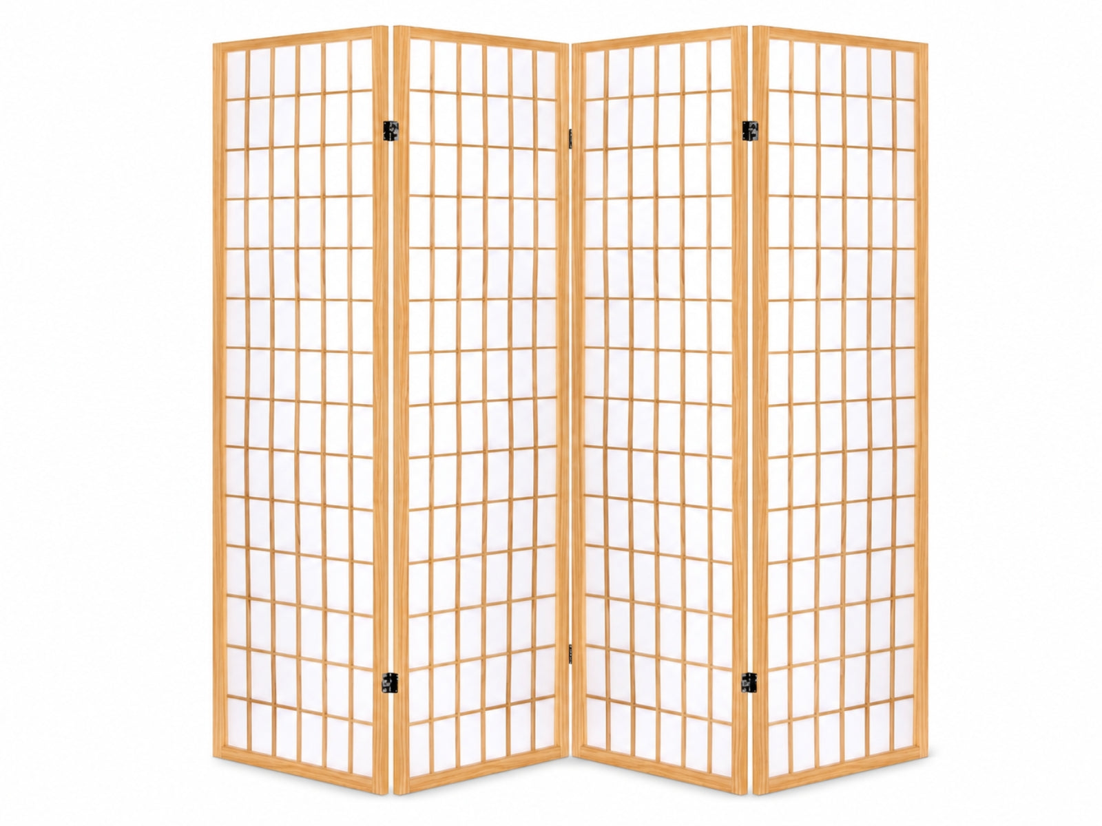 4-Panel Room Divider E P1 - Natural Wood