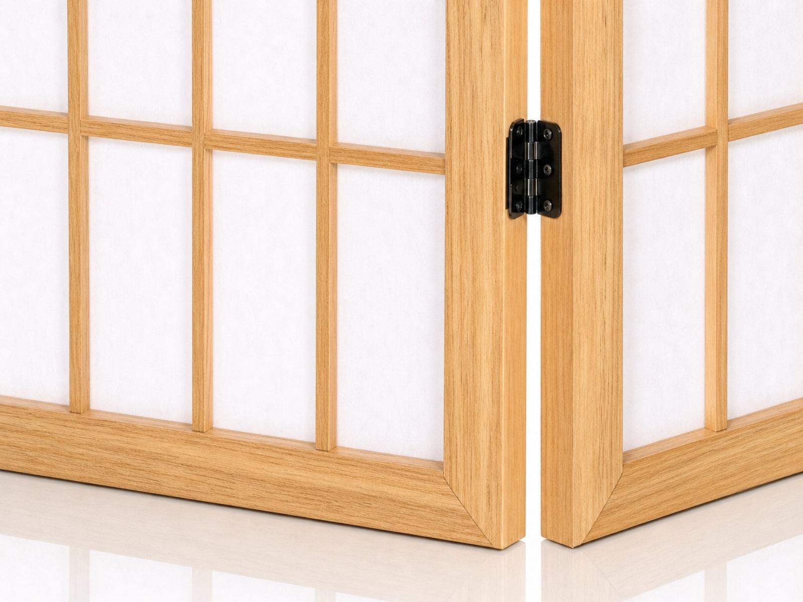 4-Panel Room Divider E P1 - Natural Wood