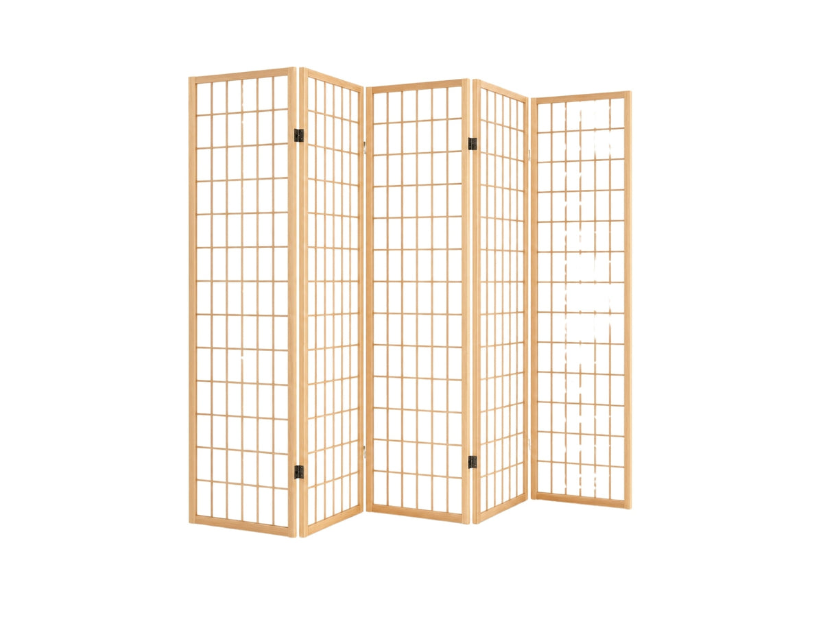 6-Panel Room Divider E P1 - Natural Wood