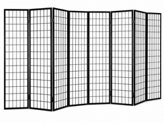 8-Panel Room Divider E P1 - Black