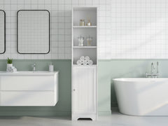 Bathroom Tower Cabinet - White